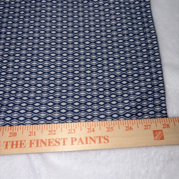 Max Studio XL Wide Leg Pants Blue/White Geo Print Stretchy Knit Pull On Office - Picture 6 of 11